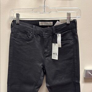 Topshop Black Coated Jeans